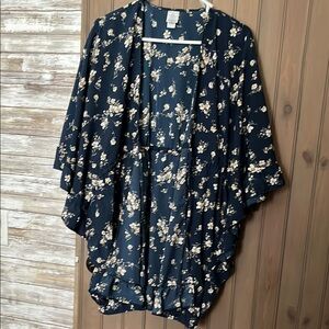 Floral Print Kimono Wrap